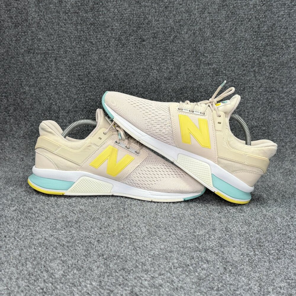 New Balance 247 v2 Running Shoes Women's Size 10 Tan Yellow Blue Athletic Retro - Picture 8 of 14
